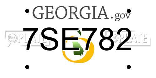 7SE782 Georgia License Plate