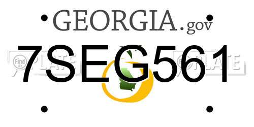 7SEG561 Georgia License Plate