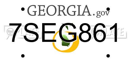 7SEG861 Georgia License Plate