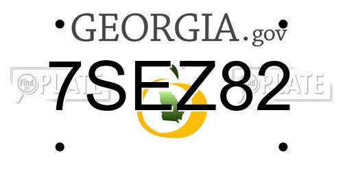 7SEZ82 Georgia License Plate