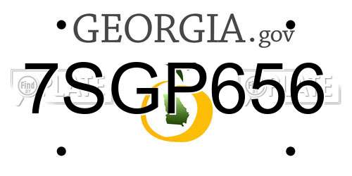 7SGP656 Georgia License Plate