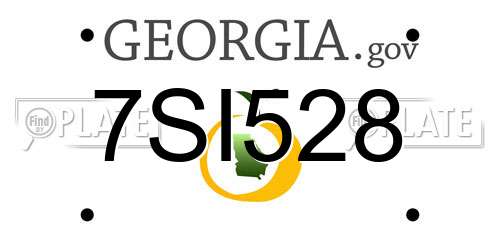 7SI528 Georgia License Plate
