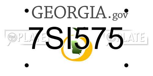 7SI575 Georgia License Plate