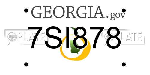 7SI878 Georgia License Plate