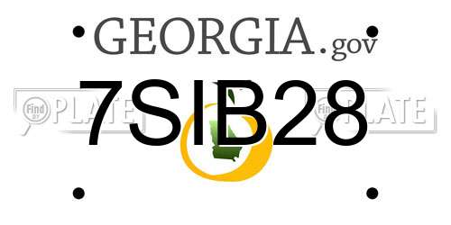 7SIB28 Georgia License Plate