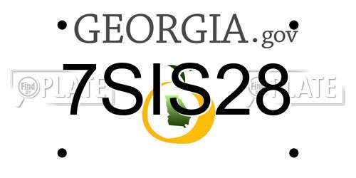 7SIS28 Georgia License Plate