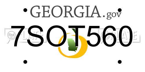 7SOT560 Georgia License Plate