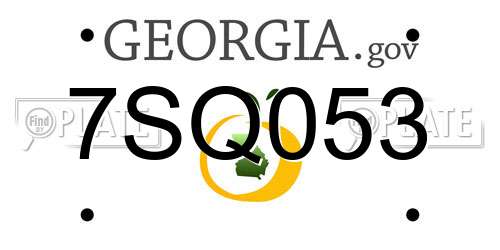 7SQ053 Georgia License Plate