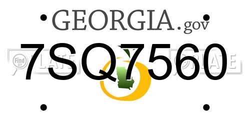 7SQ7560 Georgia License Plate