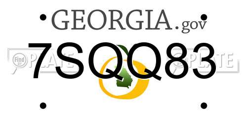 7SQQ83 Georgia License Plate