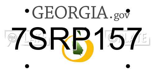 7SRP157 Georgia License Plate
