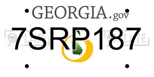 7SRP187 Georgia License Plate