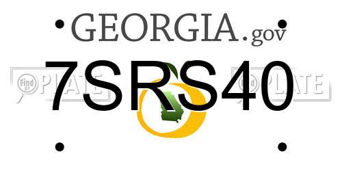 7SRS40 Georgia License Plate