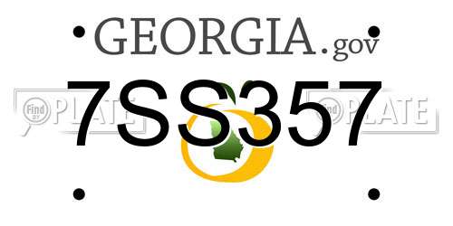7SS357 Georgia License Plate