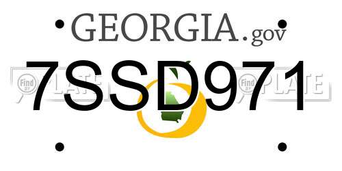7SSD971 Georgia License Plate