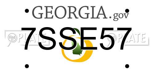 7SSE57 Georgia License Plate