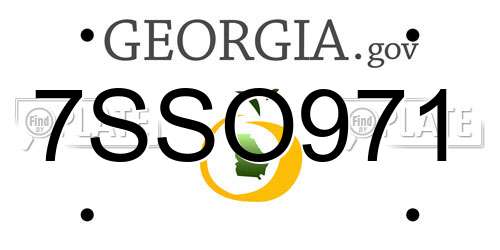 7SSO971 Georgia License Plate