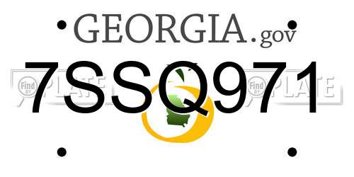 7SSQ971 Georgia License Plate