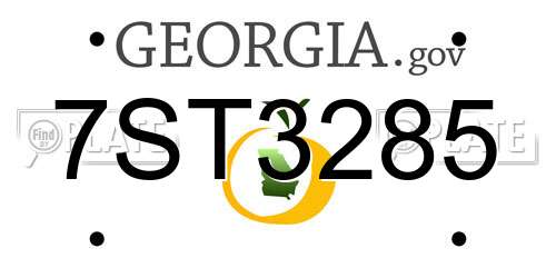 7ST3285 Georgia License Plate