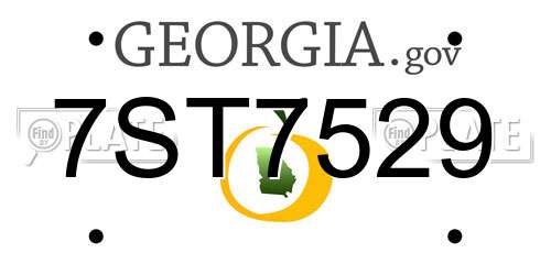 7ST7529 Georgia License Plate