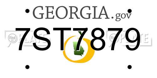 7ST7879 Georgia License Plate