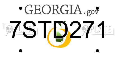 7STD271 Georgia License Plate