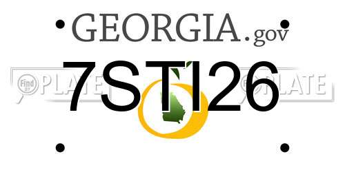7STI26 Georgia License Plate