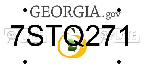 7STQ271 Georgia License Plate