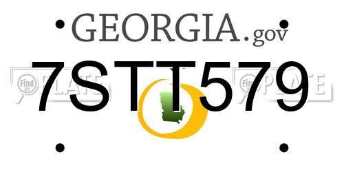 7STT579 Georgia License Plate