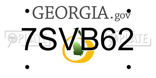 7SVB62 Georgia License Plate