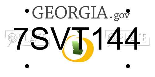 7SVT144 Georgia License Plate