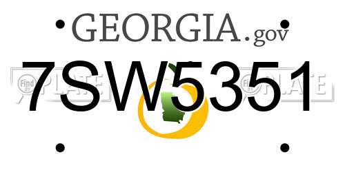 7SW5351 Georgia License Plate
