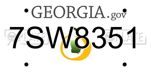 7SW8351 Georgia License Plate