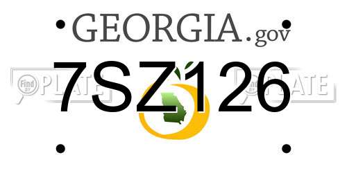 7SZ126 Georgia License Plate
