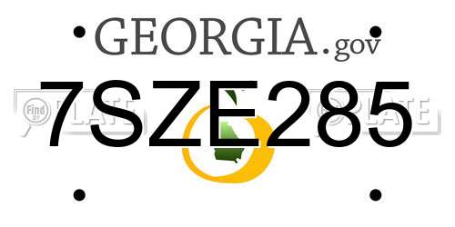 7SZE285 Georgia License Plate