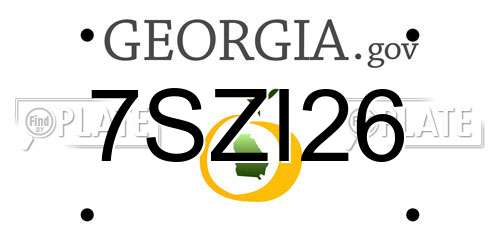 7SZI26 Georgia License Plate