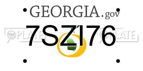 7SZI76 Georgia License Plate