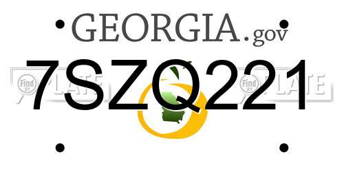 7SZQ221 Georgia License Plate