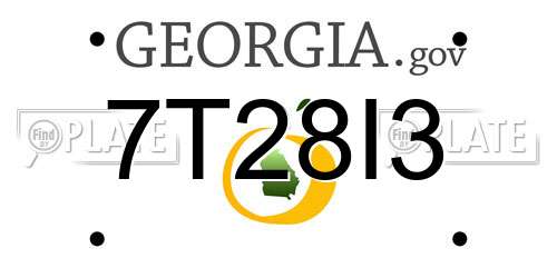 7T28I3 Georgia License Plate