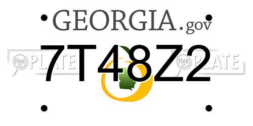 7T48Z2 Georgia License Plate