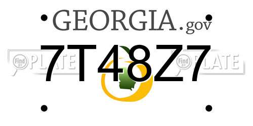 7T48Z7 Georgia License Plate