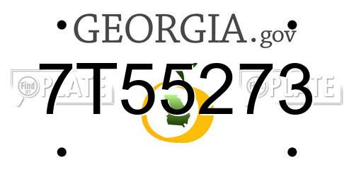 7T55273 Georgia License Plate