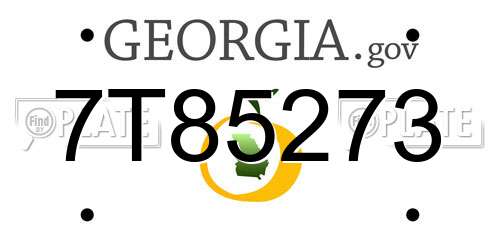 7T85273 Georgia License Plate