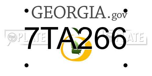 7TA266 Georgia License Plate