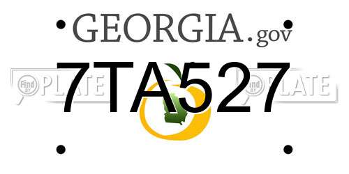 7TA527 Georgia License Plate