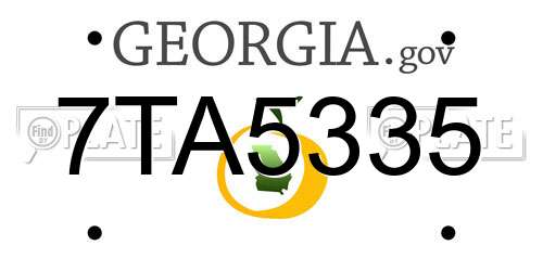 7TA5335 Georgia License Plate