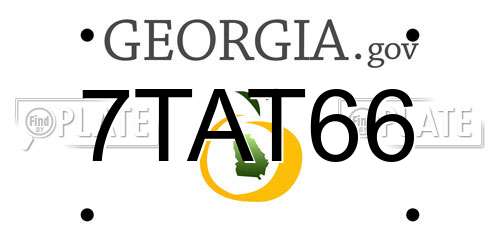 7TAT66 Georgia License Plate