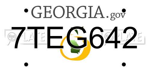 7TEG642 Georgia License Plate
