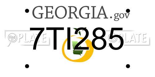 7TI285 Georgia License Plate