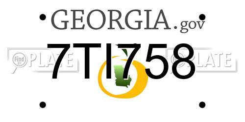 7TI758 Georgia License Plate